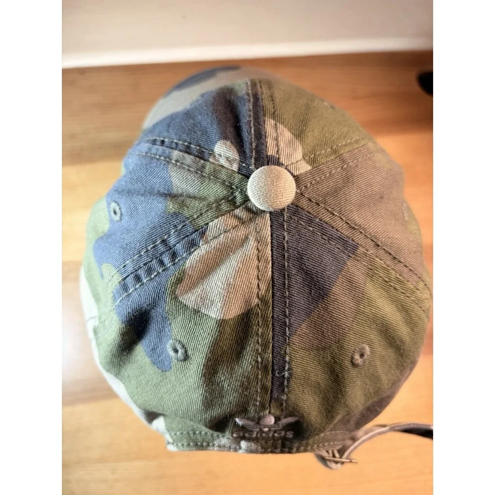 Adidas Trefoil Camo Strapback Adjustable Hat Cap Golf Tennis Dad Men Women Green